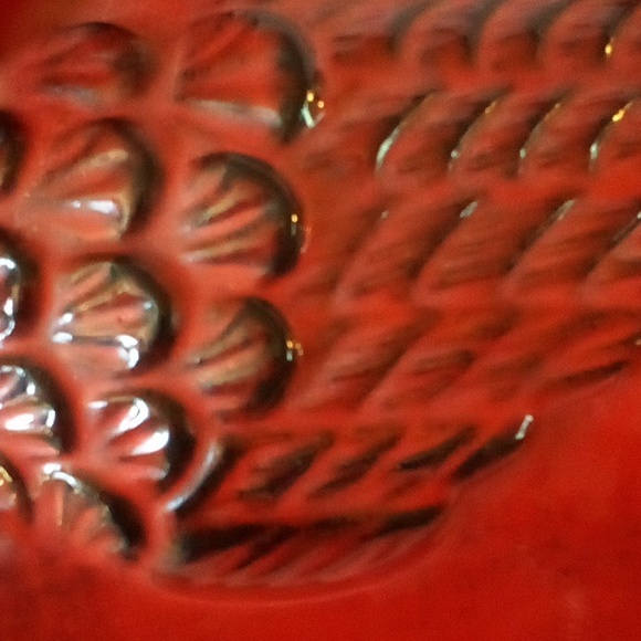 Rooster bakeware Italian pottery Tabularasa 4 quart on metal rack EUC - Picture 10 of 11